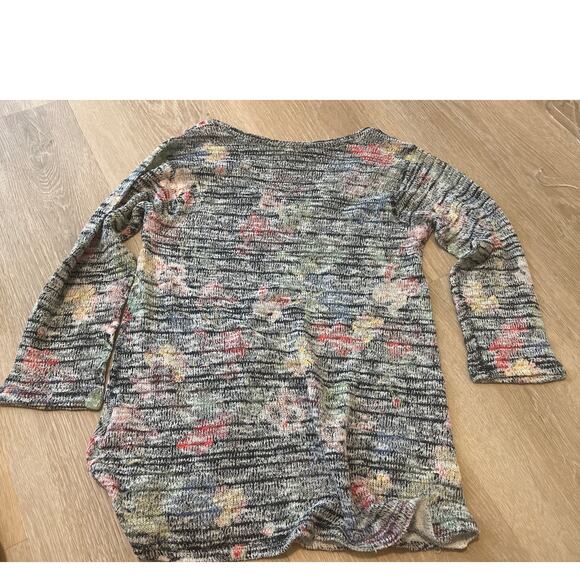 Soft Surroundings Botanique Floral Stripe Knitted Lightweight Sweater Size XS - Picture 6 of 6